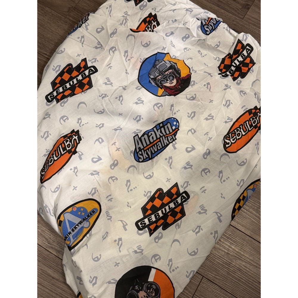 Vintage 1999 Star Wars Episode 1 Full Fitted Sheet Only Anakin Sebulba Podrace